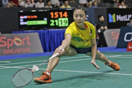 Singapore shuttlers come up short