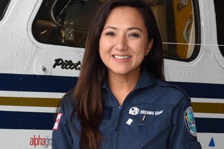 Female Afghan pilot drops by to motivate students