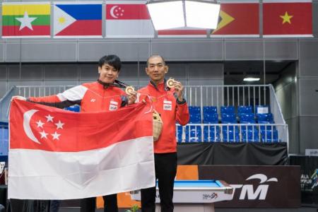 Tey and Chan strike gold in men's snooker doubles