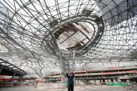 Beijing unveils skeleton of new airport
