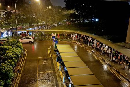 Long queues for buses at Jurong East 