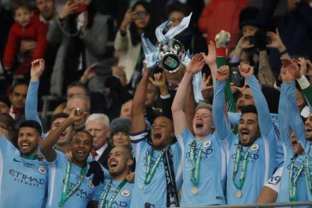 City win first trophy under Guardiola
