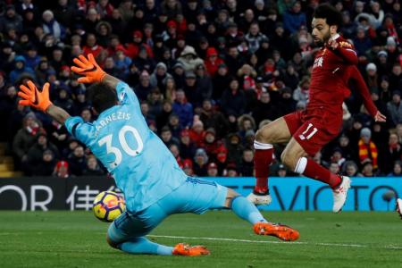 Sensational Salah scores four as Liverpool run riot