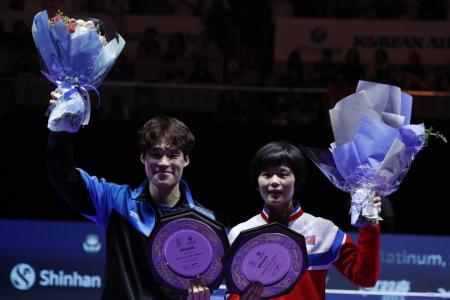 Joint Korean team win table tennis gold