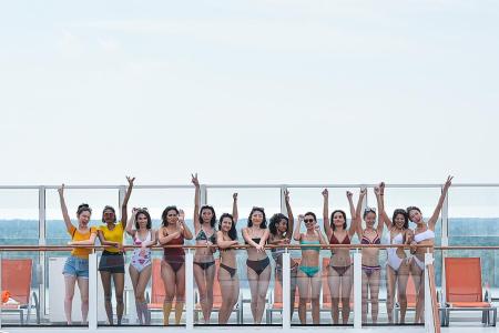 MUS finalists make a splash on board Genting Dream for swimwear shoot