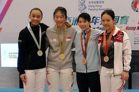 S&#039;pore teen Denyse wins women&#039;s foil title in HK