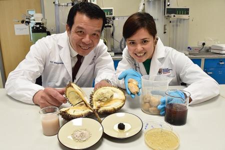 NTU scientists turn durian seeds into food stabilisers and probiotics