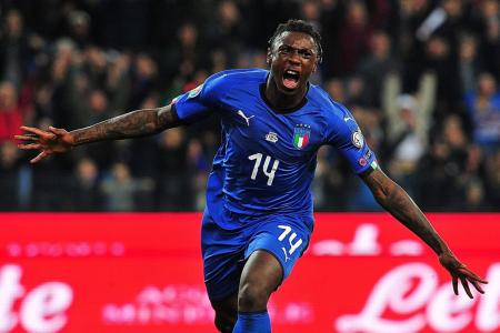 Italy&#039;s teen striker Kean eyes more records