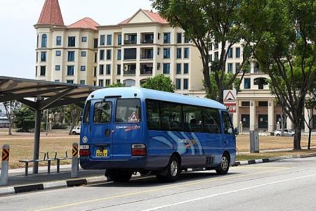 ComfortDelGro trials on-demand bus in Tanjong Rhu, Meyer Road 