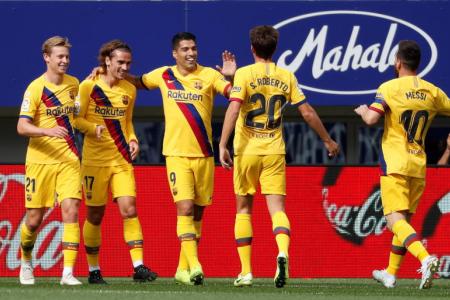 Messi, Suarez and Griezmann on target as Barca ease past Eibar