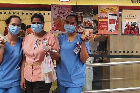 OCBC workers to give food, cards to healthcare staff