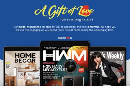 SPH Magazines offers 3 months of free access to some digital titles 