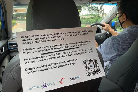Commuters urged to scan SafeEntry QR code in taxis from today