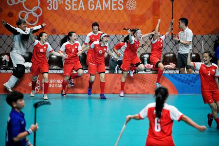 Double boost for Singapore women's floorball team