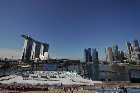Scaled-down National Day parade, but same crowd favourites