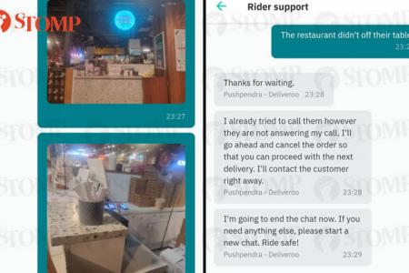 Food delivery rider warns of wasted trips to F&B outlets that still took orders even after operating hours