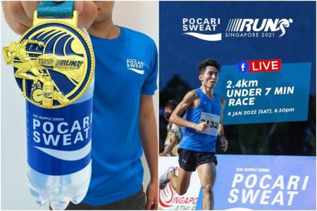 400 runners at Soh Rui Yong's Pocari Sweat 2.4km challenge on Jan 8-9