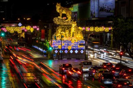 Chinatown roars into Chinese New Year with tiger light-up