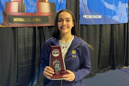 Fencing: Double joy as Amita Berthier wins silver medal, team title at NCAA c'ships