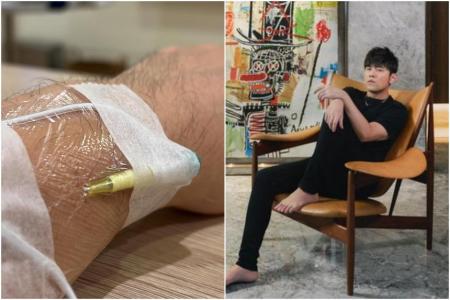 Jay Chou posts photo of arm on a drip, suspects panic attack or heart problem