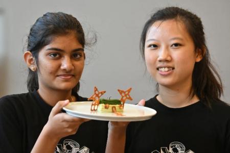 Polytechnic students impress judges with a 3D printed dish inspired by Indian palak paneer