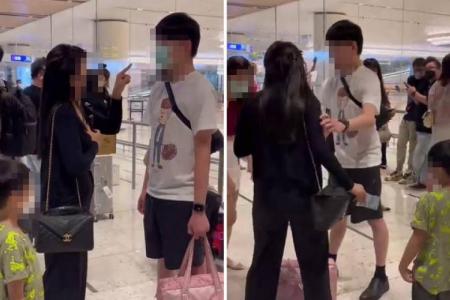'Legal wife' and son catches MIA husband and woman at airport