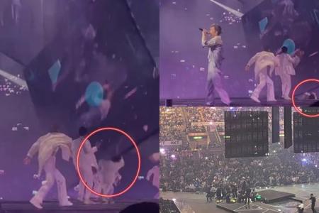 Giant screen at Hong Kong boyband Mirror's concert drops on two dancers; one in ICU