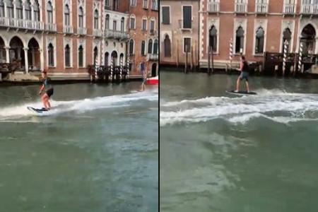 ‘Imbeciles!’ Venice fines canal-surfing tourists