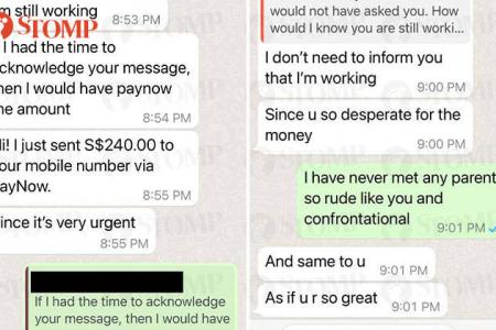 Mum calls tutor desperate after she asks for payment