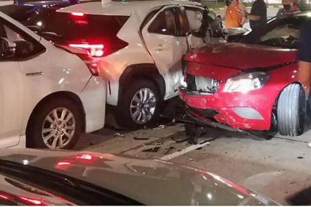 Mercedes driver in Tampines crash faces 5 charges, including dangerous driving causing death