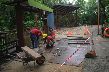 Bridge at Sungei Buloh reopens after man, daughter fell through hole into raging waters