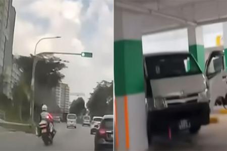 Traffic police engage in high-speed chase with van from TPE to Yishun