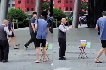 Orchard Rd busker says man took $2 from tip jar after asking for money to eat
