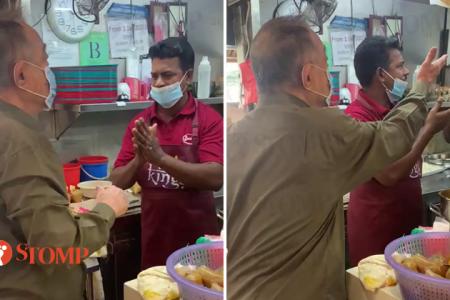 Man shouts at Jurong prata seller and threatens to call police: 'You want to bully me?'