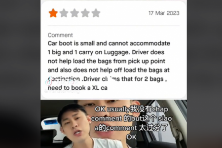 Private-hire driver hits back at passenger who gives him one-star rating