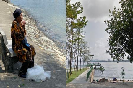 Woman, 82, fishes in Sembawang daily – and she never brings home the catch