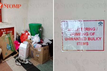 Rubbish repeatedly dumped at Chai Chee void deck despite notice and CCTV