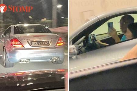 Mercedes driver plays 'You take video of me, I take video of you' with Stomper in MCE tunnel