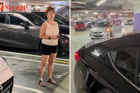 Woman refuses to budge from Star Vista parking lot despite car queue