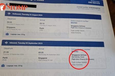 Man regrets booking SIA flight operated by Scoot: 'If booked separately, it'd be over $1,000 cheaper'