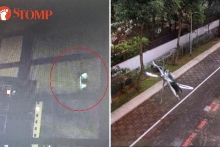 Upstairs neighbour throws down chained padlock, cracking Stomper's window in middle of night