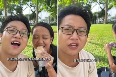 Chinese tourist says service staff in S'pore very unfriendly; netizens blame the stress and heat