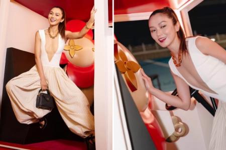 Is that a plunging V-neck top that Joanne Peh is wearing?