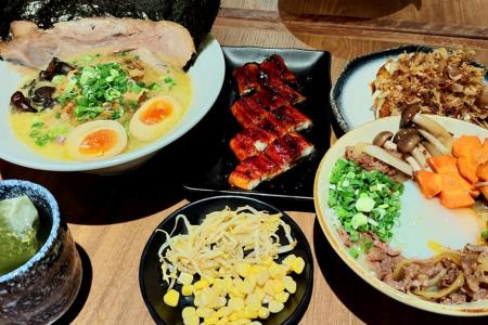 Pick what you like for your bowl at Ramen Hitoyoshi