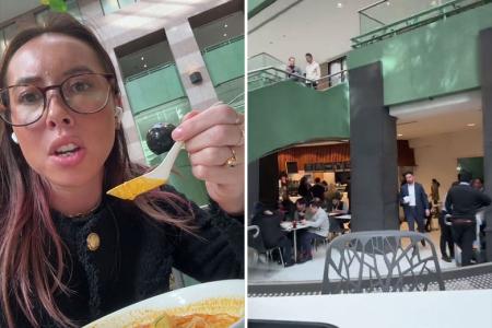 You can't 'chope' tables in Australian food courts