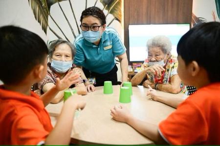 Young and old bond over dialect lessons at senior daycare centre