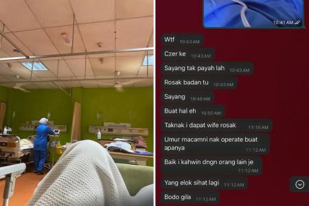 Man calls wife 'damaged' after emergency caesarean birth