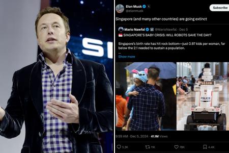 Elon Musk: Singapore "going extinct"