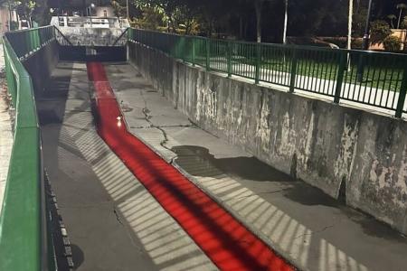 Kembangan canal turns crimson, car wash under scrutiny