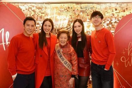 Donnie Yen’s wife Cissy Wang celebrates grandma’s 94th birthday